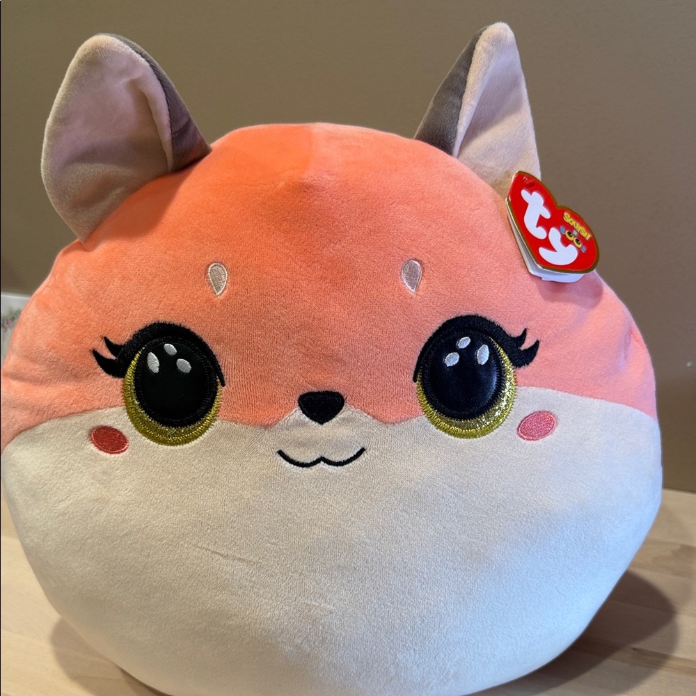 Ty Fox Plush Roxie with Orange and Cream Fur